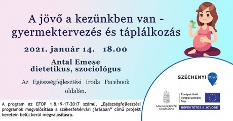 Gyermektervezés és táplálkozás - újabb online előadás csütörtökön az EFI-nél